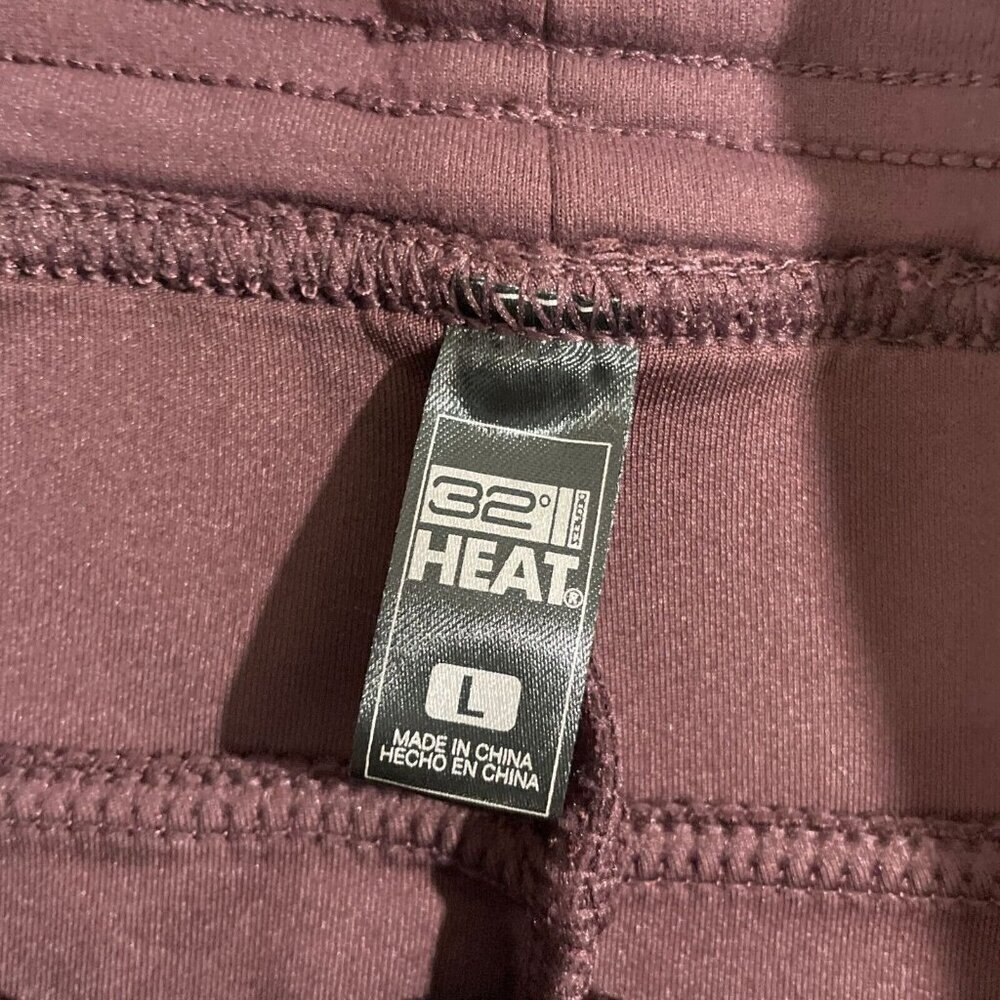 NEW 32 Degrees Heat Womens L Burgundy Cargo Jogger Pants Polyester & Spandex - Picture 5 of 7